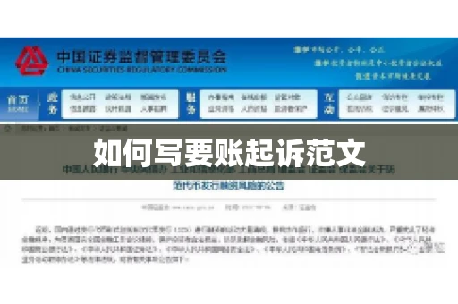 如何写要账起诉范文