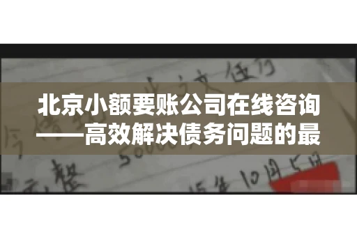 北京小额要账公司在线咨询——高效解决债务问题的最佳途径