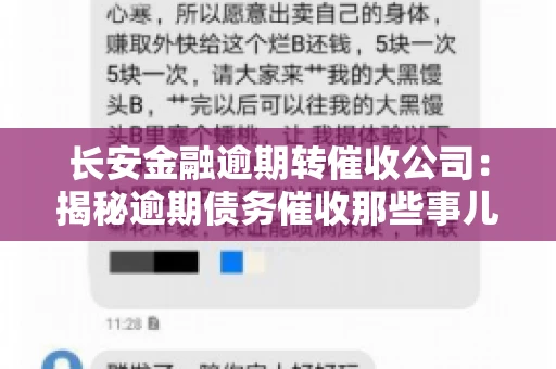 长安金融逾期转催收公司：揭秘逾期债务催收那些事儿